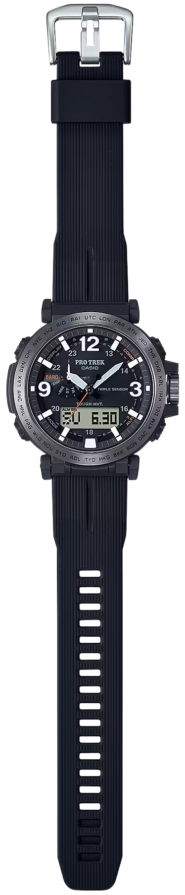 G-shock/vlc Distribution Casio, Gshock Prw6611y1a  Casio Pro Trek Solar        Blk