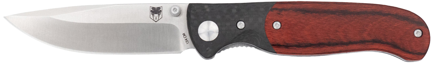 Cobratec Baron Folder 3.25" - Pakkawood/carbon Fiber/ss