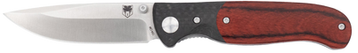 Cobratec Baron Folder 3.25" - Pakkawood/carbon Fiber/ss