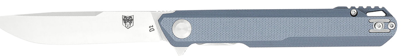 Cobratec Monarch 3.5" Folder - Grey D2 Steel W/clip