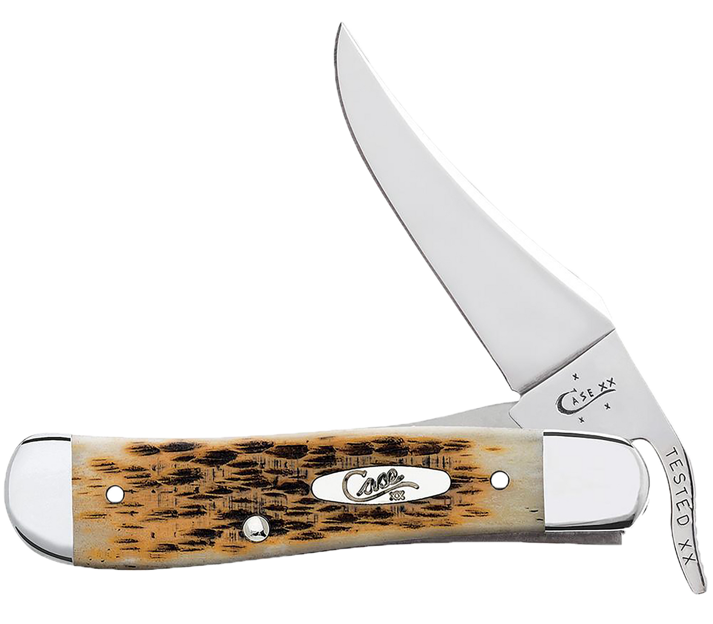 Case Russlock, Case 00260 Amber Bone Peach Seed Jig Russlock