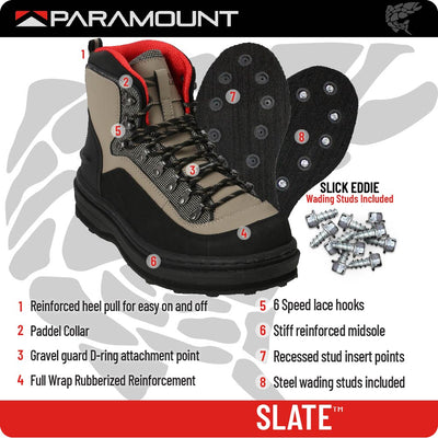Paramount Slate Felt Sole Wading Boots