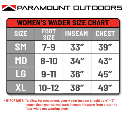 Paramount WOMEN'S WHETSTONE Breathable Fly Fishing Wader