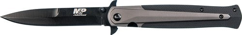 S&w Knife M&p Dagger 4" Blade - Black/fde W/ Pocket Clip