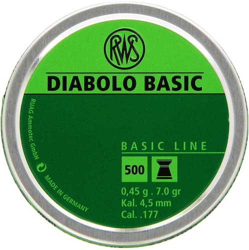 Rws Diabolo Basic Line .177 Pellets 300 Ct.