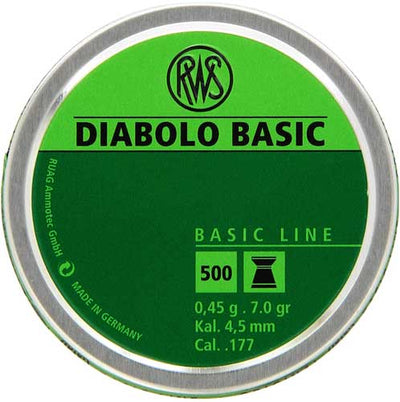 Rws Diabolo Basic Line .177 Pellets 300 Ct.