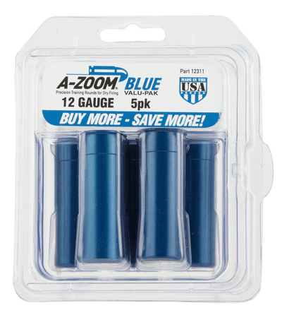 A-Zoom A-zoom Metal Snap Cap Blue - 12ga 5-pack Ammo