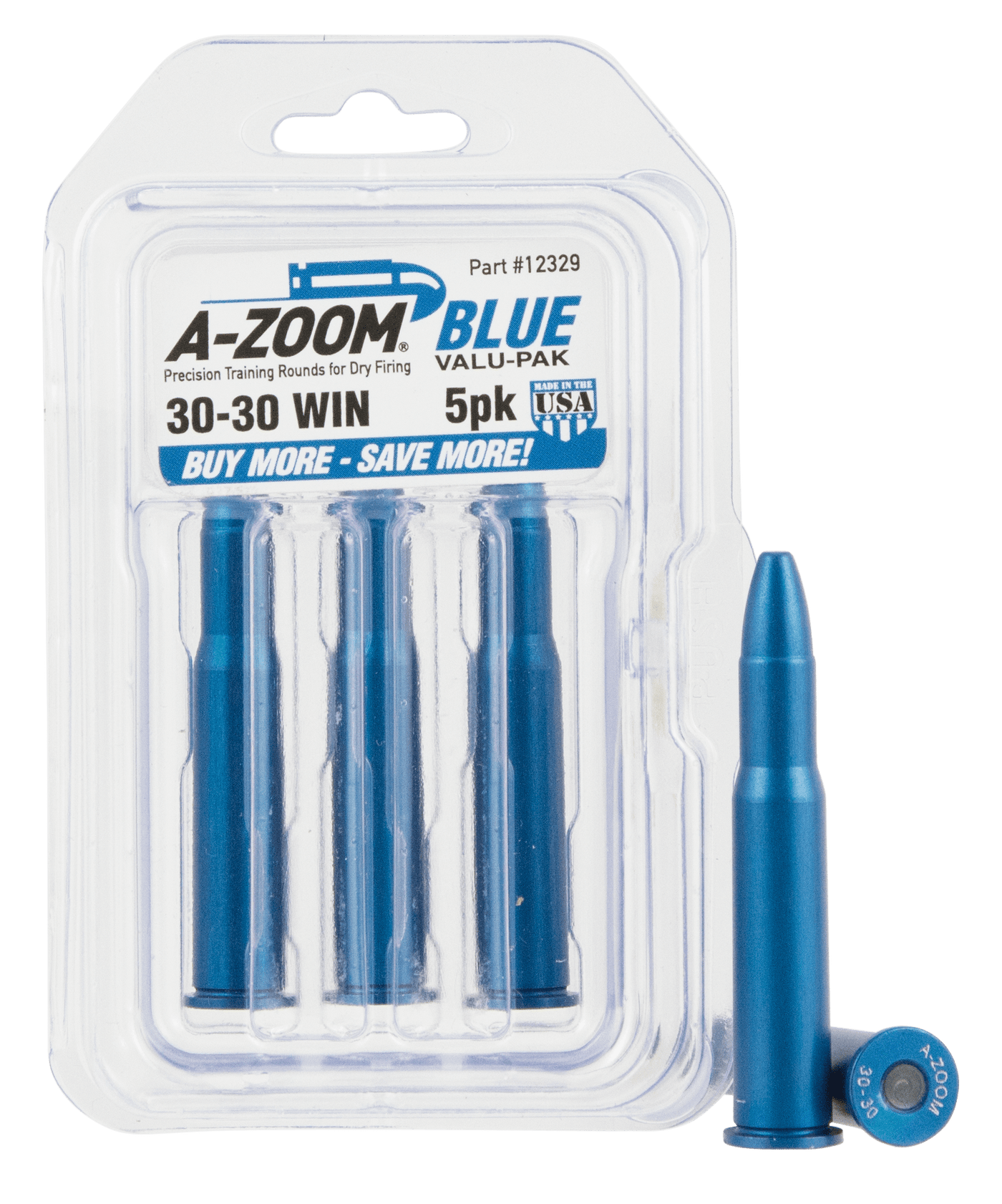 A-Zoom A-zoom Metal Snap Cap Blue - .30-30 Win 5-pack Ammo