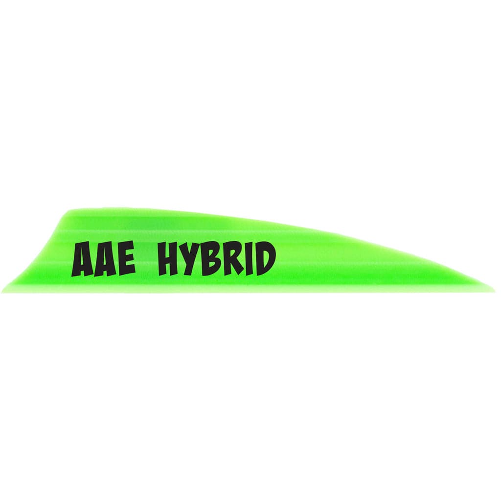 Aae Aae Hybrid 1.85 Vanes Bright Green 1.85 In. Shield Cut 100 Pk. Fletching Tools and Materials