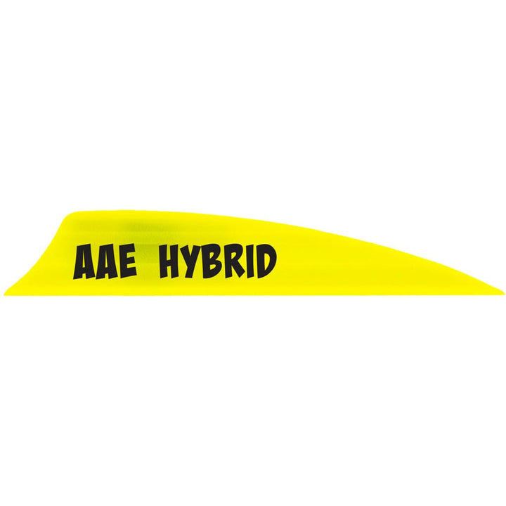 Aae Aae Hybrid 1.85 Vanes Yellow 1.85 In. Shield Cut 100 Pk. Fletching Tools and Materials