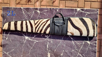 African Authentic Authentic Zebra Hide Scoped Rifle Case