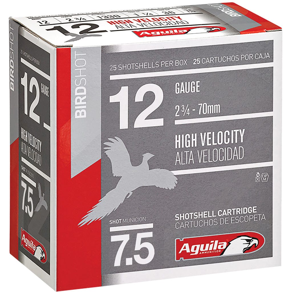 Aguila Aguila High Velocity Shotgun Game Load 12 Ga. 2.75 In. 1 1/4 Oz. 7.5 Shot 25 Rd. Ammo