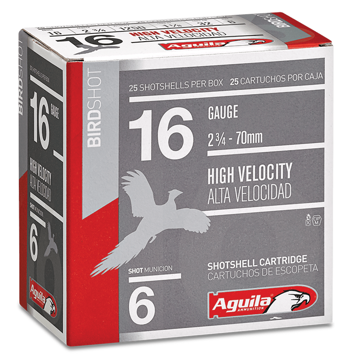 Aguila Aguila High Velocity Shotgun Game Load 16 Ga. 2.75 In. 1 1/8 Oz. 6 Shot 25 Rd. Ammo