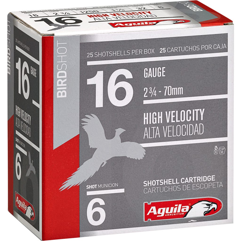 Aguila Aguila High Velocity Shotgun Game Load 16 Ga. 2.75 In. 1 1/8 Oz. 6 Shot 25 Rd. Ammo
