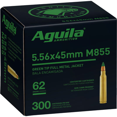 Aguila Aguila Rifle Ammo 5.56 62 Gr. Green Tip 300 Rd. Ammo