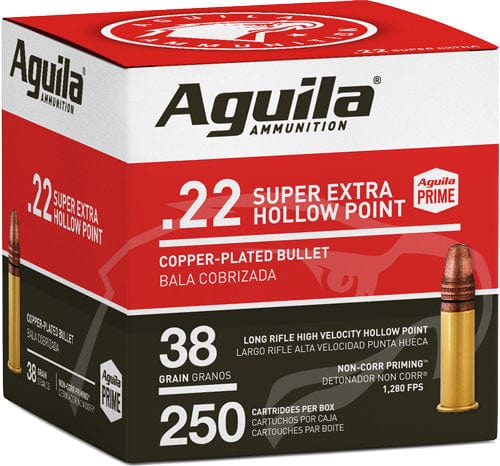 Aguila Aguila Standard High Velocity Rimfire Ammo 22 Lr. 38 Gr. Hv Hp 250 Rd. Ammo