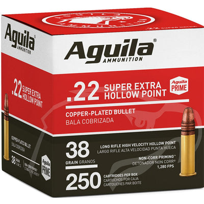 Aguila Aguila Standard High Velocity Rimfire Ammo 22 Lr. 38 Gr. Hv Hp 250 Rd. Ammo