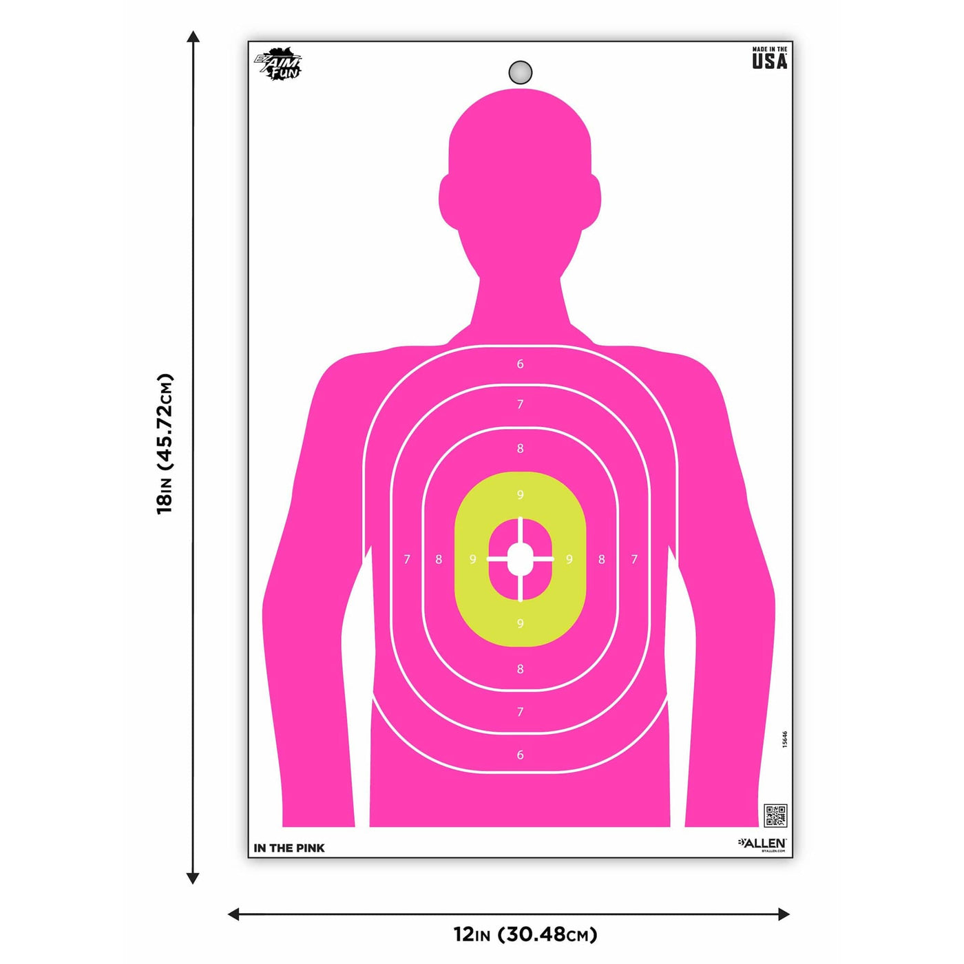 Allen Allen Ez Aim 12x18 Pnk Slhouete 3pk Shooting