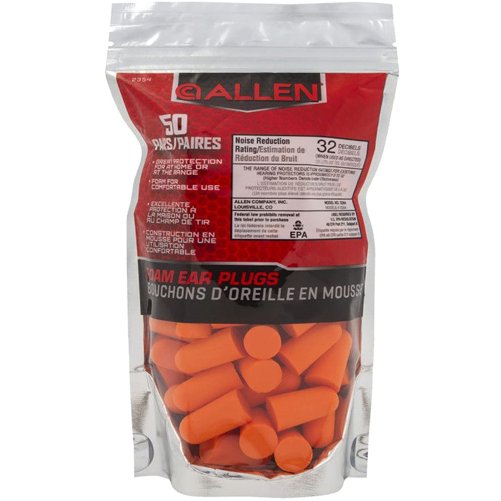 Allen Allen Foam Ear Plugs Orange 50 Pk. Shooting Gear and Acc