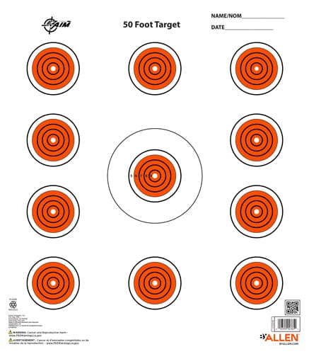 Allen Ezaim 11 Spot Indoor Paper Target 12x12 13 Pk. Targets And Traps