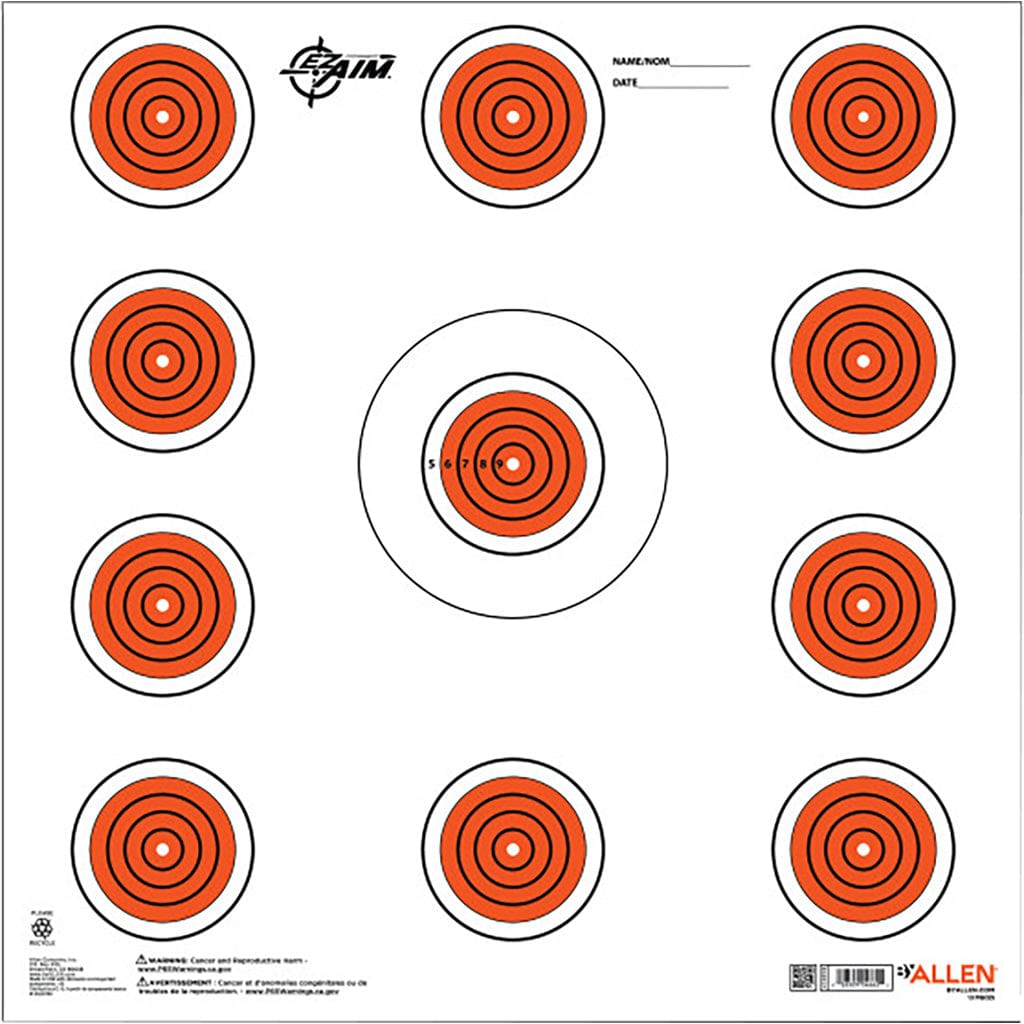 Allen Ezaim 11 Spot Indoor Paper Target 12x12 13 Pk. Targets And Traps