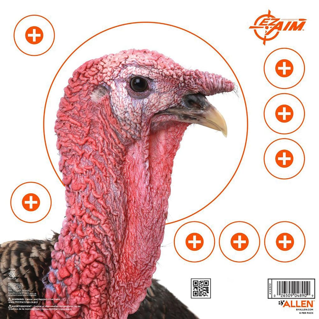 Allen Ezaim Four Color Turkey Patterning Paper Targets 12x12 6 Pk. Targets And Traps