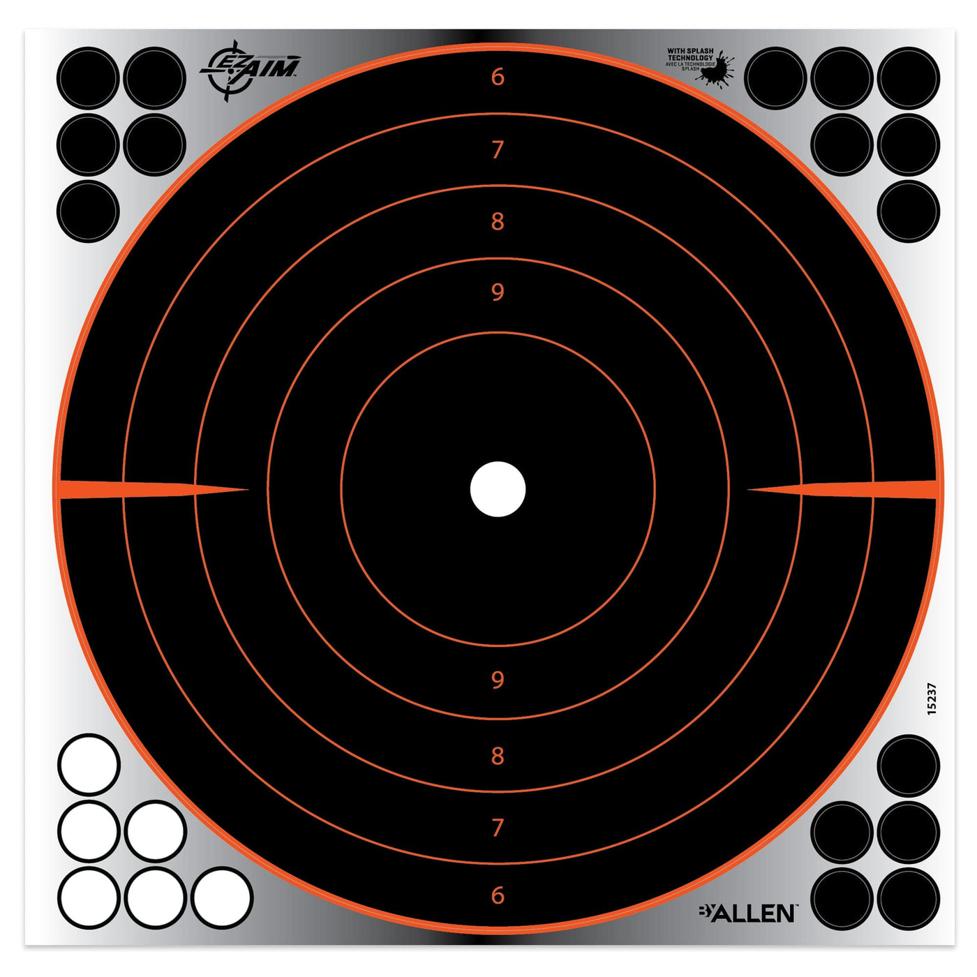 Allen Ezaim Reflective Bullseye Adhesive Target 12x12 4 Pk. Targets