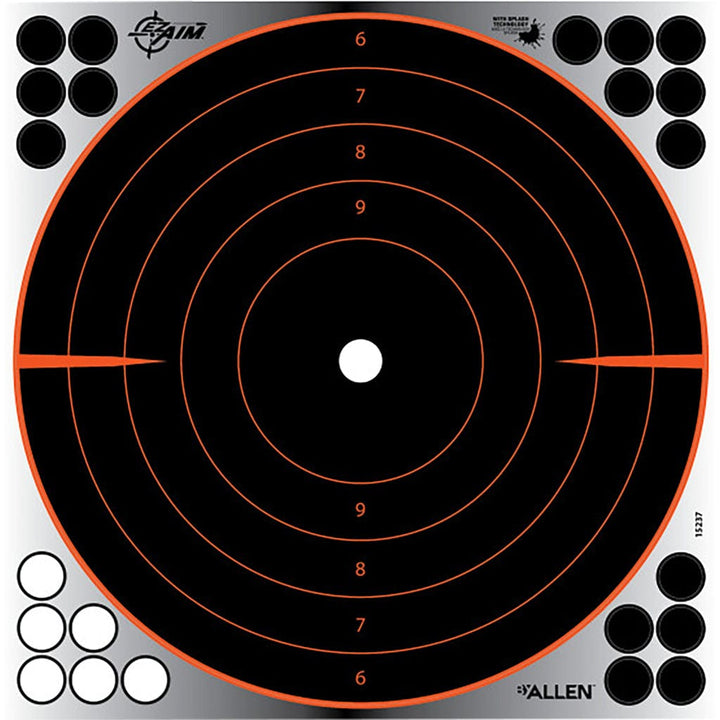 Allen Ezaim Reflective Bullseye Adhesive Target 12x12 4 Pk. Targets