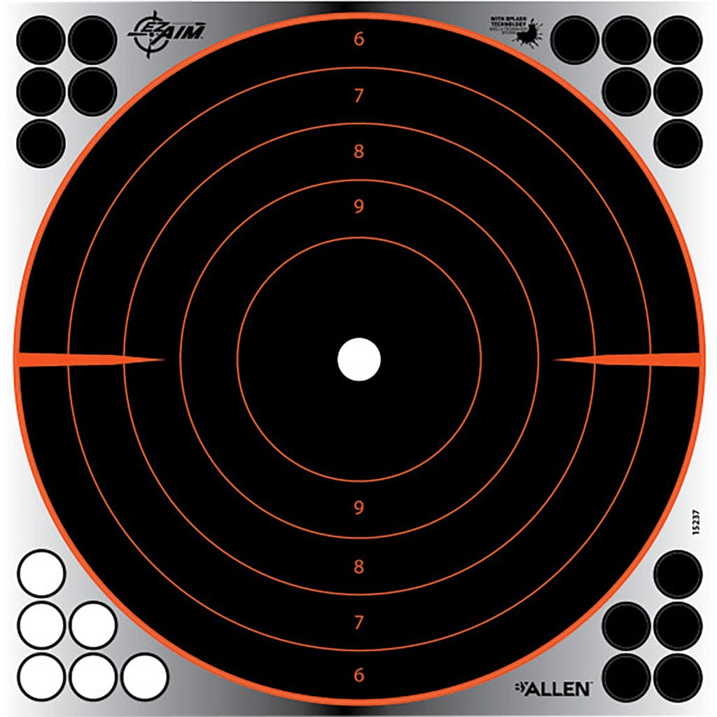 Allen Ezaim Reflective Bullseye Adhesive Target 12x12 4 Pk. Targets