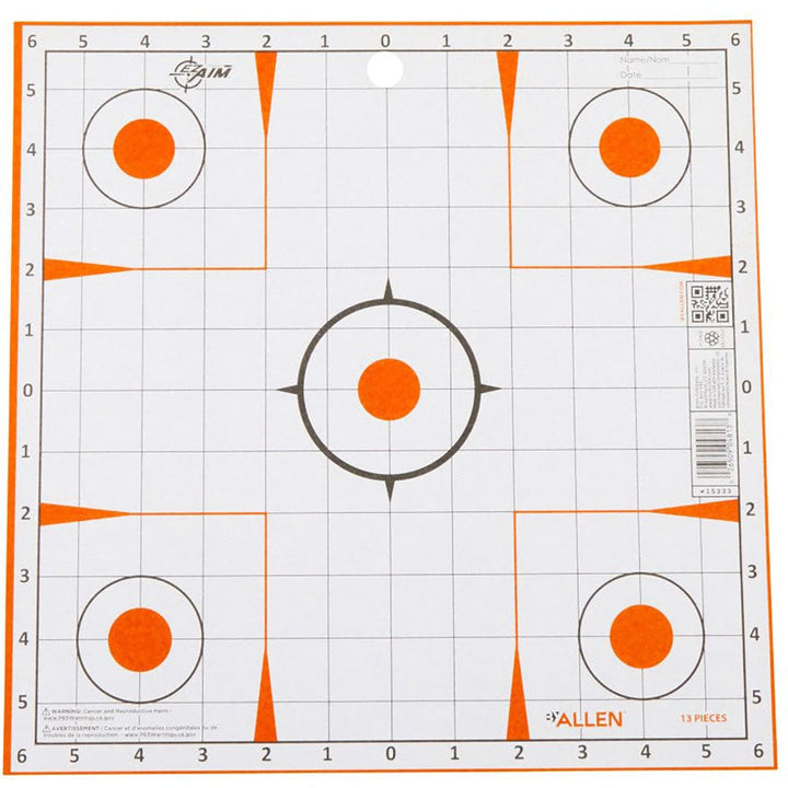 Allen Ezaim Sight-in Grid Paper Targets 12x12 12 Pk. Targets And Traps