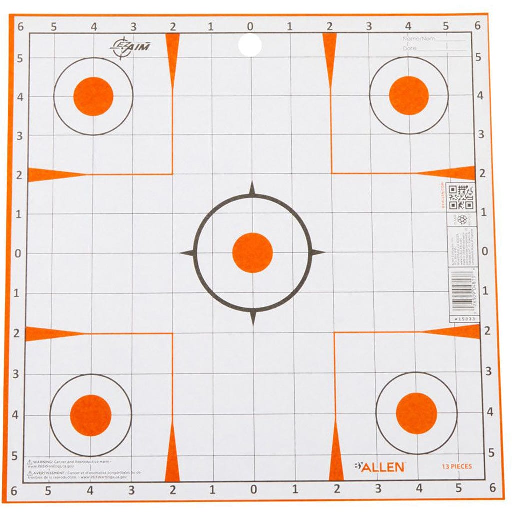 Allen Ezaim Sight-in Grid Paper Targets 12x12 12 Pk. Targets And Traps