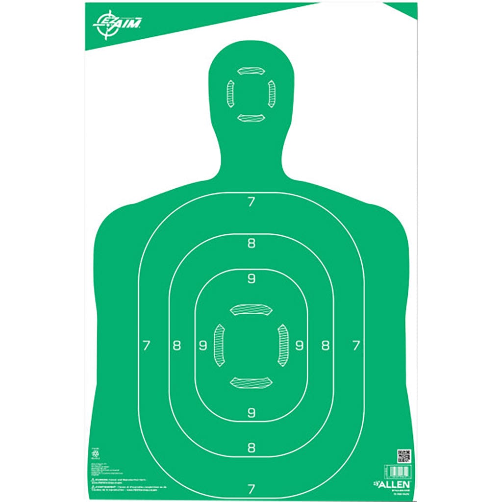 Allen Ezaim Silhouette Paper Target Green 12x18 10 Pk. Shooting Gear and Acc