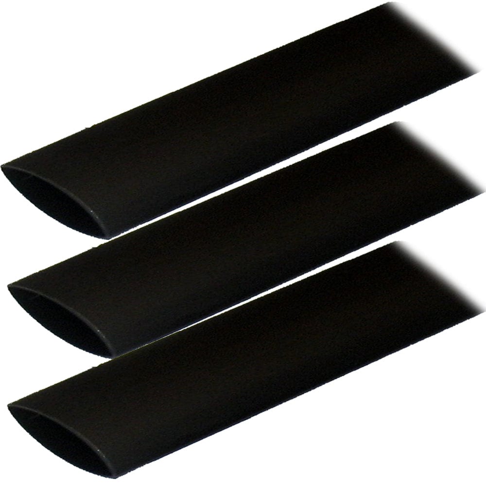 Ancor Ancor Adhesive Lined Heat Shrink Tubing (ALT) - 1" x 12" - 3-Pack - Black Electrical