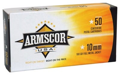 ARMSCOR Armscor 10mm 180gr Fmj - 50rd 20bx/cs Made In Usa Ammo