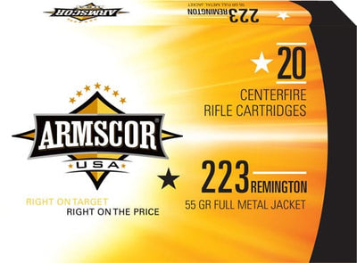 ARMSCOR Armscor 223 Rem 55gr Fmj - 20rd 50bx/cs Ammo
