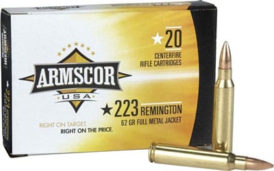 ARMSCOR Armscor 223 Rem 62gr Fmj - 20rd 50bx/cs Ammo