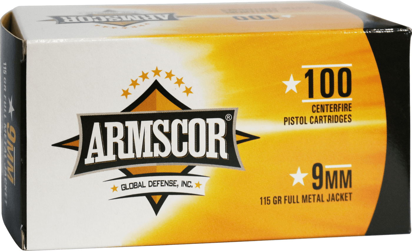ARMSCOR Armscor Pistol, Arms 50444 9mm   115   Fmj   Value Pack     100/12 Ammo