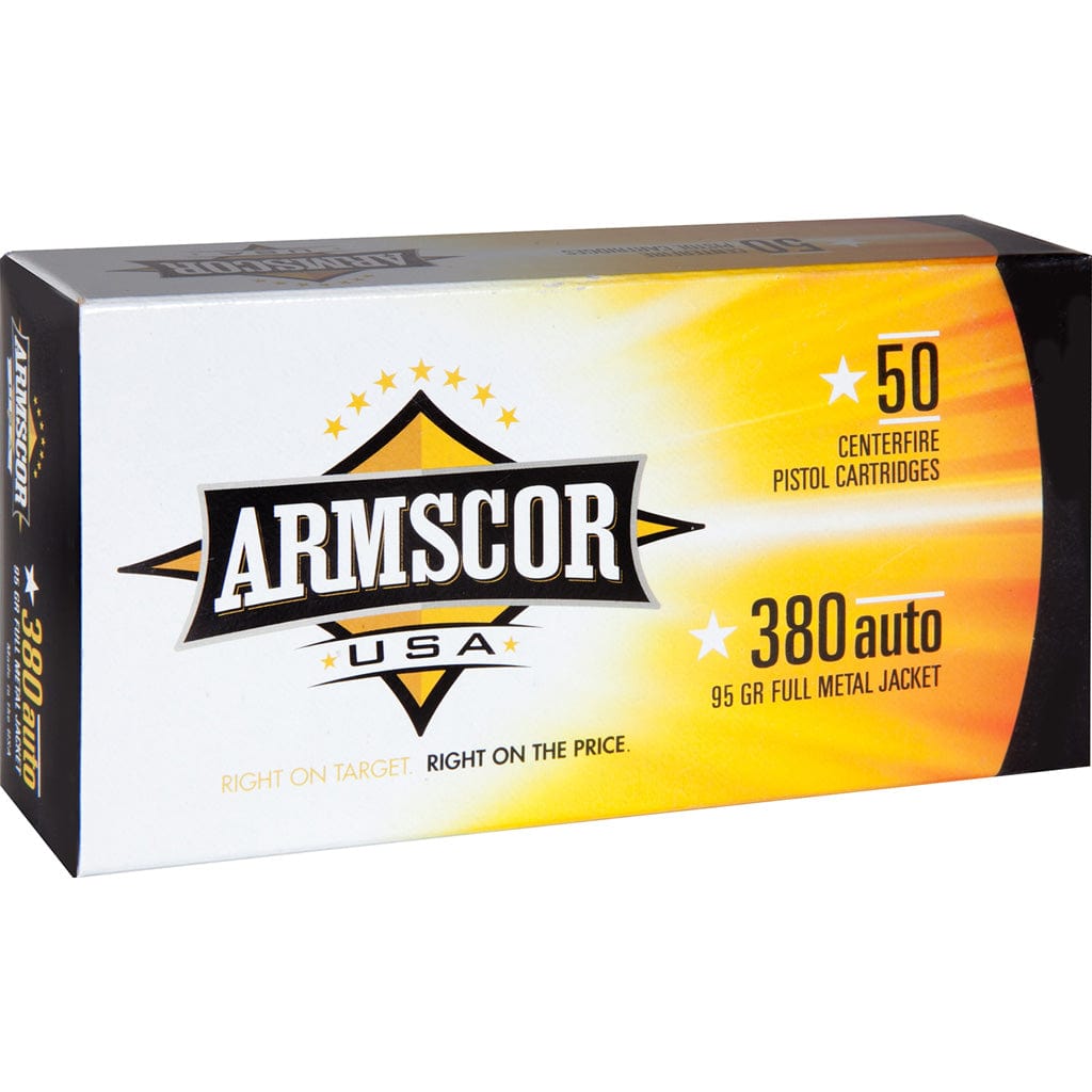 Armscor Armscor Range Pistol Ammo 380 Acp 95 Gr. Fmj 50 Rd. Ammunition