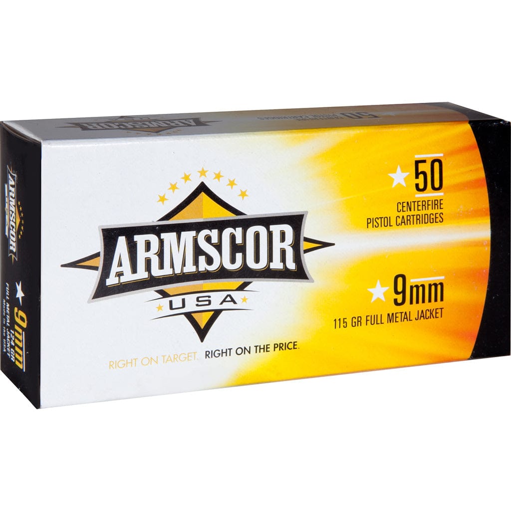 Armscor Armscor Range Pistol Ammo 9mm 115 Gr. Fmj 50 Rd. Ammunition