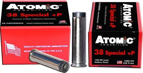 Atomic Ammunition Atomic 38 Special +p 148gr Wc - Up-side Down 20rd 10bx/cs Ammo