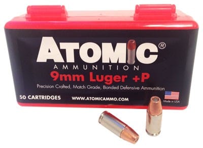 Atomic Atomic 9mm Luger +p 124gr Jhp - 50rd 10bx/cs Ammo