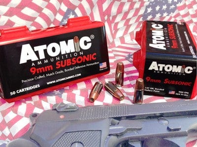 Atomic Atomic 9mm Luger Subsonic - 147gr Jhp 50rd 10bx/cs Ammo