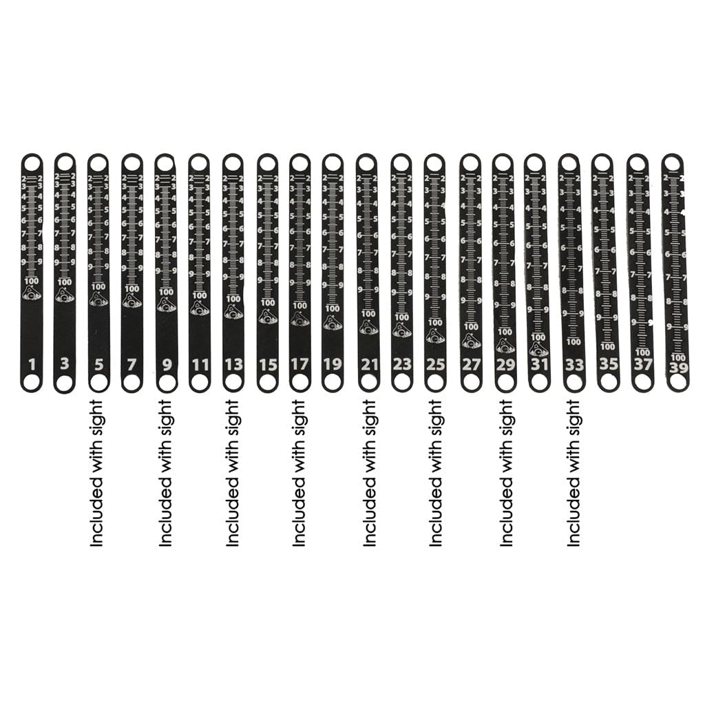 Axcel Axcel Achieve Xp Metal Sight Tape Scale #1 And #2 Sights