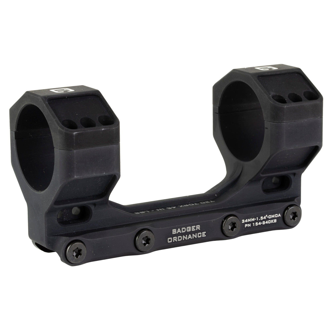 Badger Ordnance Badgebadger Com Mount 34mm 1.54" Black Scope Mounts