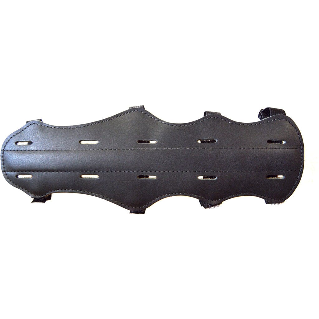 Bateman Bateman Top Grain 4 Strap Leather Armguard Black 12 In. Armguards
