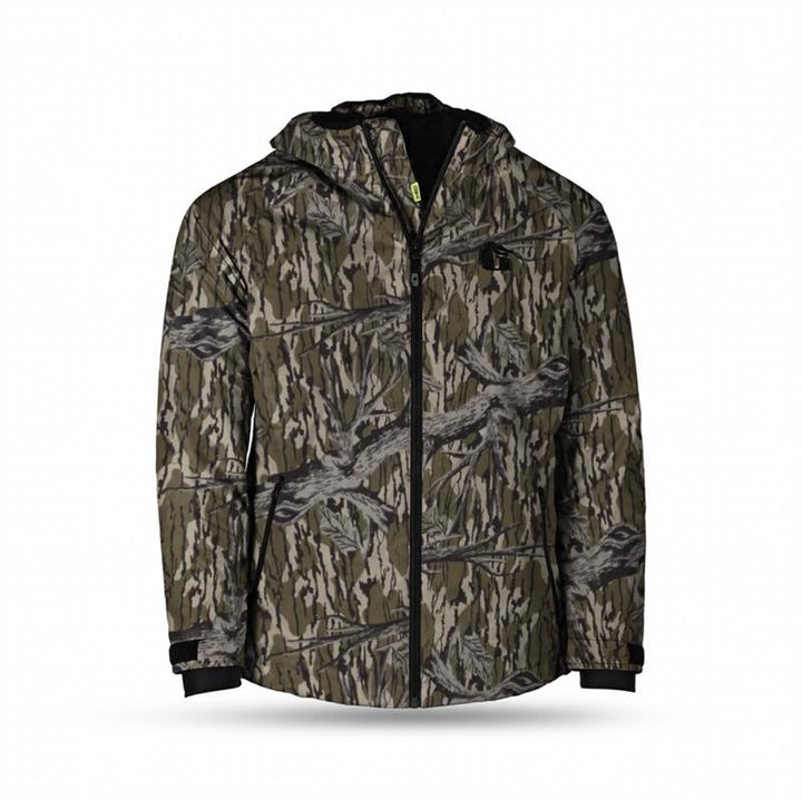 Gator Waders Waterproof Full Zip Bog Hoodie | Mens - Mossy Oak Original Treestand
