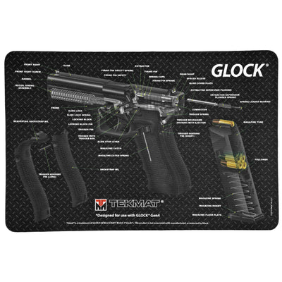 BECK TEK, LLC (TEKMAT) Tekmat Armorers Bench Mat - 11"x17" For Glock 17 G4 Cut! Gun Care