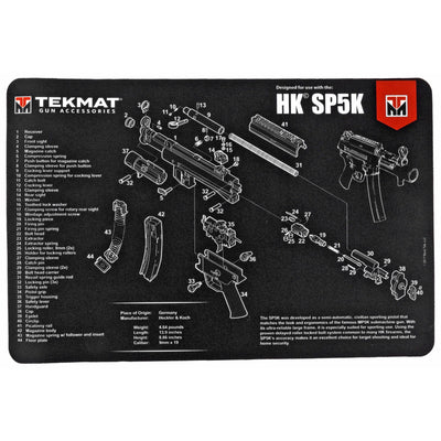 BECK TEK, LLC (TEKMAT) Tekmat Armorers Bench Mat - 11"x17" Heckler & Koch Sp5k Gun Care