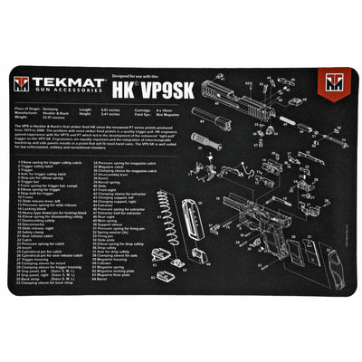BECK TEK, LLC (TEKMAT) Tekmat Armorers Bench Mat - 11"x17" Heckler & Koch Vp9sk Gun Care