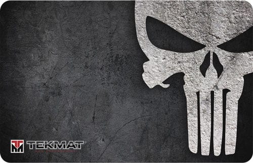 BECK TEK, LLC (TEKMAT) Tekmat Armorers Bench Mat - 11"x17" Punisher Black Gun Care